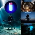 thumbnail image 2 of Dive Light, Marker Lights for Scuba Diving, Diving Flashlight with Button Batteries, Mini Scuba Tank Waterproof Flashlight for 100M, Portable for Scuba Diving, Snorkeling and Water Sports, 2 of 7