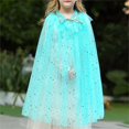 thumbnail image 2 of RUINIXCW Toddler Girls Fairy Princess Costume Kids Princess Cape Tulle Capes Costume Tie-up Sparkling Sequins Cloak Halloween Stage Dress Up Clothes, 2 of 5