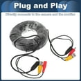 thumbnail image 7 of Unique Bargains Universal Car Reverse Rear View Parking Camera Video Cable BNC+DC Backup Camera Video Cable Extension for Monitor and Backup Black 25M, 7 of 7