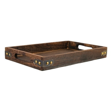 Storage Holder Wood Food Tray Distressed Solid Pallet Decorative Bread Container