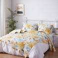 thumbnail image 4 of SunStyle Home Colcha floral tamaño king, colcha acolchada suave y duradera, ligera, reversible, con estampado bohemio, juego de cama con fundas de almohada para todas las estaciones, 3 piezas, 4 of 5