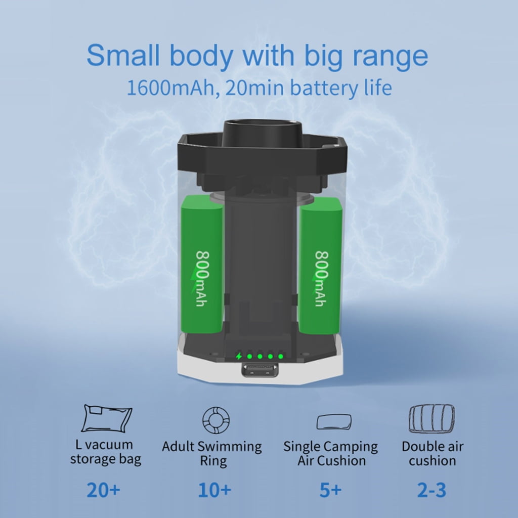 Electric Vacuum Pump Portable Cordless Air Pumps Travel Electric Pump with Light