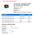 thumbnail image 2 of Left Fog Light - Compatible with 2008 - 2011 Mercedes-Benz C300 Sedan 2009 2010, 2 of 2