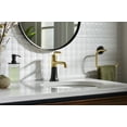 thumbnail image 3 of Kohler K-27415-4K Tone 1 GPM Single Hole Bathroom Faucet - Matte Black with Moderne Brass, 3 of 4
