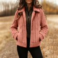 thumbnail image 2 of DHFJKG Jackets For Women Fluffy Long Sleeve Collared Solid Color Zip Up Jacket With Pockets Fuzzy Classic Outerwear, 2 of 4