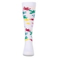 thumbnail image 2 of MeMoi Girls Stretch Cotton "Splatter Paint" Knee Sock - Girls - Female, 14, White, 2 of 3