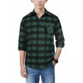 thumbnail image 7 of Boys Plaid Shirts Long Sleeve Button Down Flannel Shirt Casual Tops Comfy Lapel Checkered Shirt Tops For Kids,Flannel Shirt Boys 14-15 Years, 7 of 7