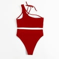 thumbnail image 6 of Sngxgn Women's Bikini Swimsuit Front Cross up Two Piece Bathing Suit(Red,S), 6 of 7