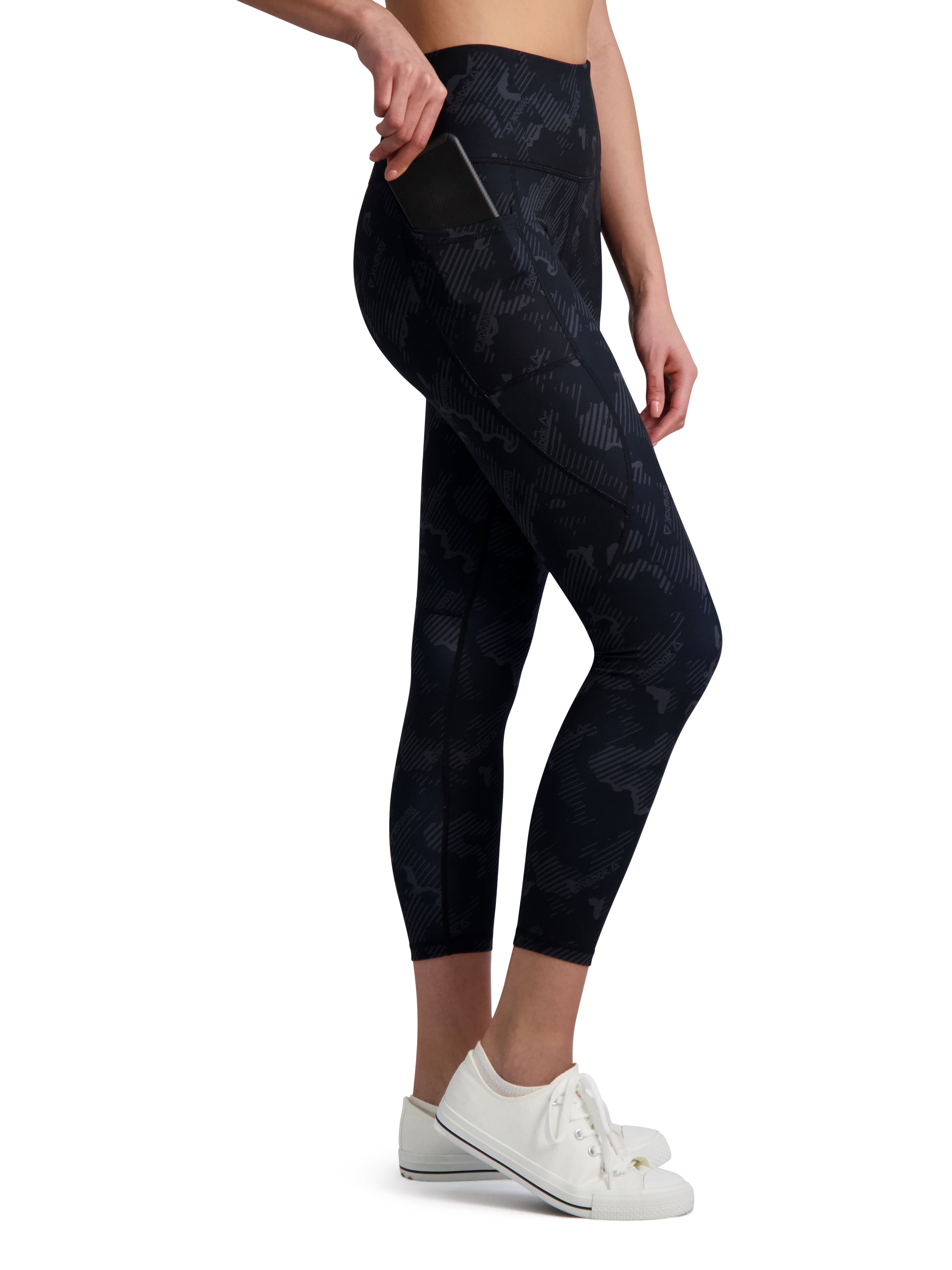 Women's Printed Highrise Legging with 25" Inseam and Side Zipper Pocket - Walmart.com