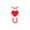 RED, variant on Vinyl Wall Art Decal - Eye Love U - 22" x 9.5" - Modern Funny Artistic Design Heart Shape For Home Storefront Coffee Shop Couples Valentine's Day Decor Sticker