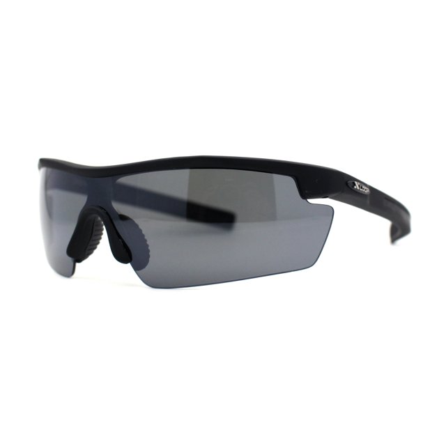 Xloop Half Rim Baseball Style Sport Plastic Sunglasses Matte Black