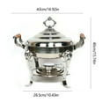 thumbnail image 2 of Catering Classic Stainless Steel Chafing Dish Half Round Buffet Chafer 30cm, 2 of 12