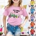 thumbnail image 5 of MUXiin Easter T Shirts for Kids Girls Cartoon Bunny Short Sleeve Tee for Toddler Soft Easter's Day Summer Tops Kids Summer Clothing Easter Gifts for Kids(White,10-11 Years), 5 of 5