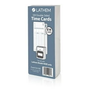 Lathem E14100 7 in. 400E Double Sided Time Cards - Blue, 100 per Pack