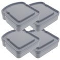 thumbnail image 3 of 4 Pcs Contenants à Sandwich Boîtes à Lunch Boîte de Rangement pour Pain avec Couvercle, 3 of 5