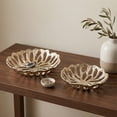 thumbnail image 2 of Flower Openwork Decorative Bowls - Stylish Coffee Table, Centerpiece Table Display, and Kitchen Counter Accent - Use as Trinket Dish, Candy Bowl, or Modern Home Decor Accents - Set of 2, 3", Gold, 2 of 11