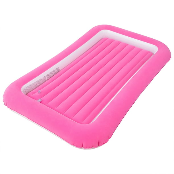 Avenli Kids Travel Air Mattress Inflatable Bed with Raised Sides,Pink(No Pump Included