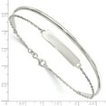 thumbnail image 2 of Diamond2Deal 925 Sterling Silver Polished ID Bangle Bracelet for Women, 2 of 5