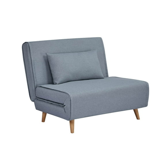 Sillón Sofá Cama Individual Relan Velne Diseño Plegable 1 Plaza Gris