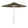 thumbnail image 1 of Parasol de Marché en Aluminium 7.5 Pieds Inclinaison Push Blanc Mat/sunbrella/cacao, 1 of 2