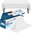 thumbnail image 3 of Clearly Elegant White Disposable Plastic Table Cover with Self-Cutter, 52” X 100 Ft, 3 of 5