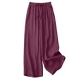 thumbnail image 6 of VISALY 2 Piece Linen Outfit Plus Size Sleeveless Crew Neck Tank Top Cami Tunic Shirts Drawstring Waist Wide Leg Linen Pants with Pockets Lounge Resort Casual Beach Vacation Clothes Brick Red S, 6 of 9