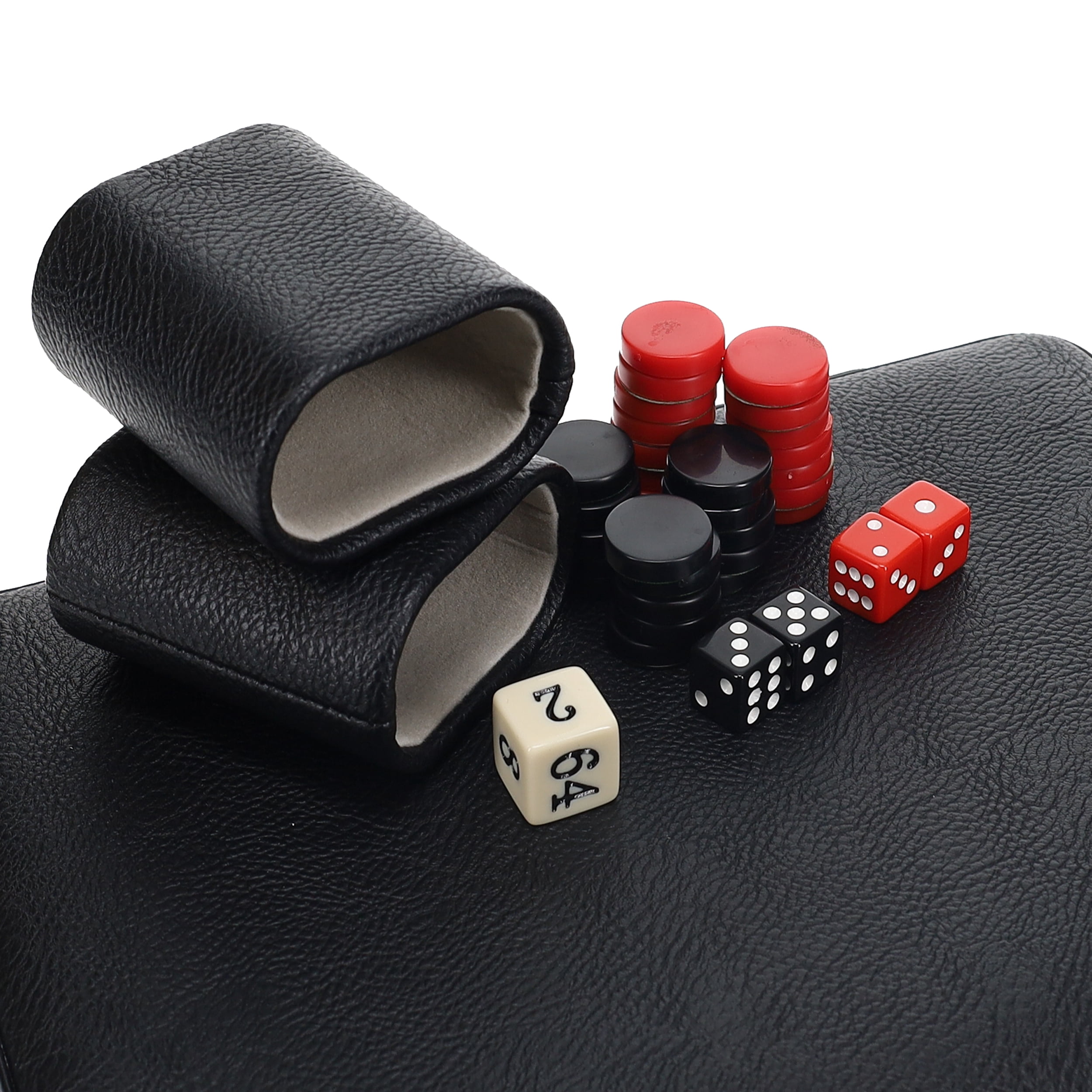 WE Games Magnetic Backgammon Set with Carrying Strap, Travel Size, Black/Red
