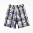 thumbnail image 7 of Thousandth Men's Plus Size Casual Elastic Waistband Fashionable Drawstring Checkered Athletic Five Point Ice Silk Quick Drying Shorts, 7 of 7