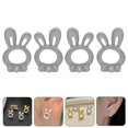 thumbnail image 2 of 2 pares de pendientes con forma de oreja de conejo para mujer, 2 of 2