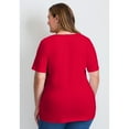 thumbnail image 2 of Avenue Women's Plus Size Lacing Detail Tunic Tee, 2 of 2