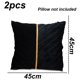 thumbnail image 2 of Paquete de 2 fundas de almohada para reposacabezas, terciopelo holandés, cojín para sofá, sala de estar, oficina, descanso de cintura, 2 of 5