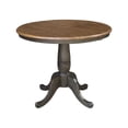thumbnail image 4 of 36" Round Wood Extension Dining Table with 2 Chairs in Hickory/Washed Coal, 4 of 9
