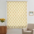 thumbnail image 3 of Yellow Moroccon Sheer Curtains 54 Inches Long, Farmhouse Minimalist Ethnic Geometric Light Filering Curtains, Breathable Simi Curtain Privacy Drapes for Kitchen Bathroom Small Window Treatment, 3 of 9