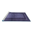 thumbnail image 2 of Ahgly Company Machine Washable Indoor Square Persian Blue Traditional Area Rugs, 5' Square, 2 of 4