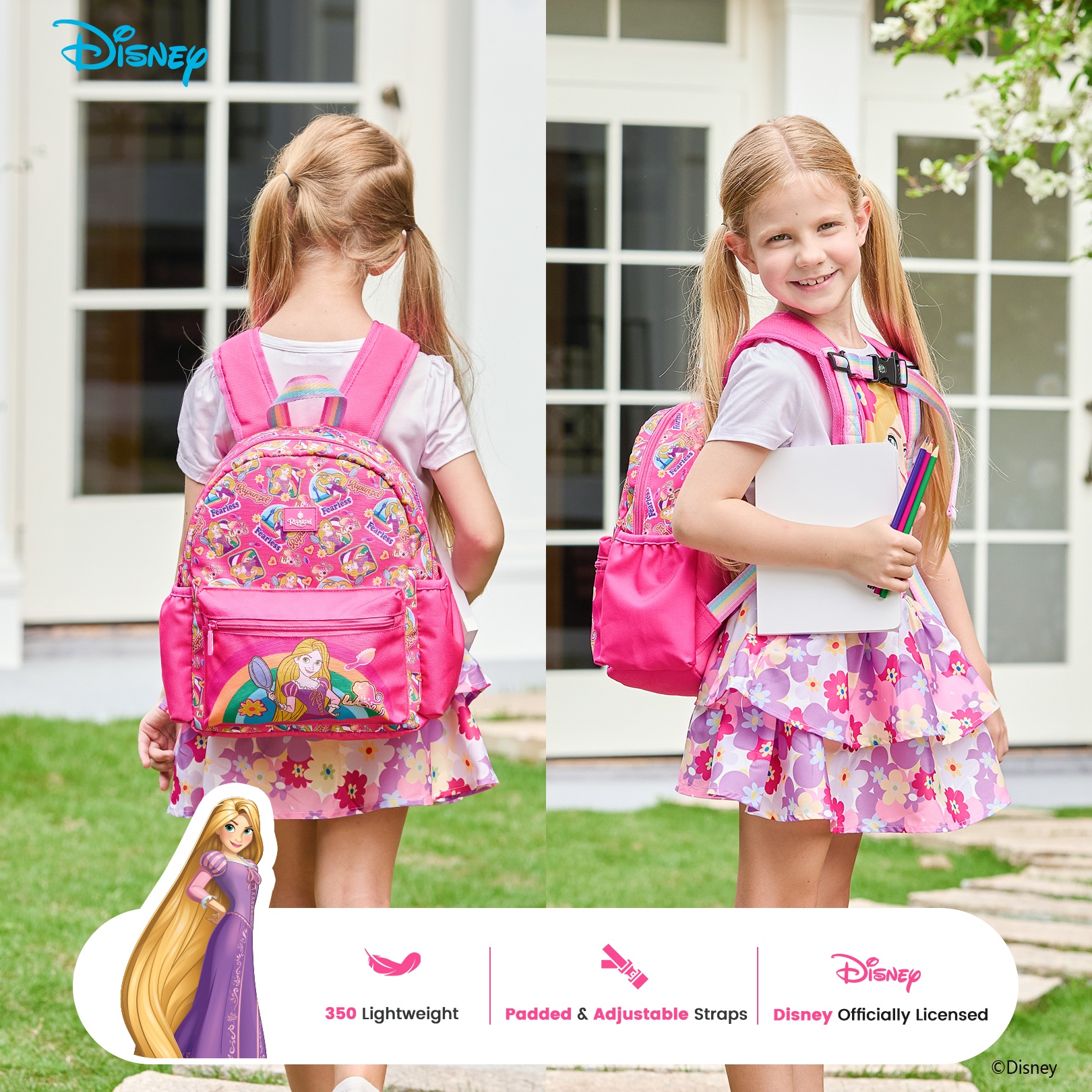 Mochila infantil de Rapunzel para niñas, regreso a clases, regalo 3