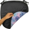 thumbnail image 6 of Exotic Chair Seating Cushion Set of 12, Tropical Palm and Monstera Leaves Hawaiian Party Botanical Pattern, Seat Pads for Office with Anti-slip Backing, 16"x16", Pale Pink Multicolor, by Ambesonne, 6 of 7
