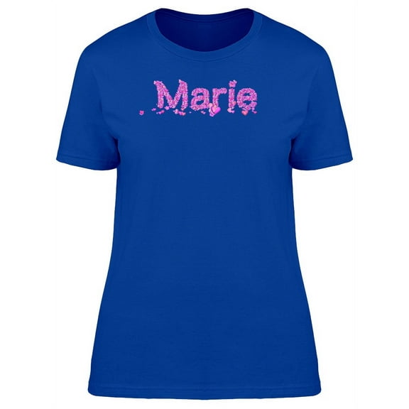Marie Cute Pink Heart Name T-Shirt Women -Image by Shutterstock, Female Medium