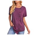 thumbnail image 1 of Ladies Fashion Autumn Winter Solid Color Hooded Striped Button Loose Comfortable Long Sleeve Top Hoodie, 1 of 9