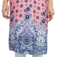thumbnail image 6 of Bimba Women's Printed Tunic Peach Georgette Kurti Kurta Indian Long Blouse-12, 6 of 9