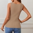 thumbnail image 3 of Women's Ribbed Tank Tops 2024 Summer Scoop Neck Polyester for Various Occasions, 3 of 5