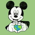 thumbnail image 2 of Girl's Mickey & Friends Mickey Mouse Earth Heart  Graphic Tee Mint Medium, 2 of 4