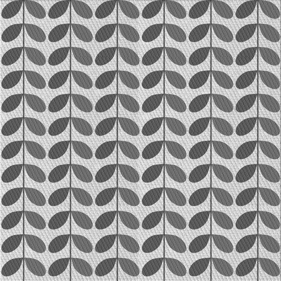 Ahgly Company Indoor Square Patterned Ash Gray Area Rugs, 4' Square