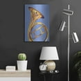 thumbnail image 6 of Luxe Metal Art 'French Horn 8' by David Chestnutt, Metal Wall Art, 16"x24", 6 of 9