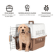 thumbnail image 3 of Jaula Transportadora Mascotas Rectangular Lab.G, Café con Blanco, 3 of 5