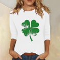 thumbnail image 2 of Women Shamrock St Patricks Day Sweatshirt Cute Graphic Pullover Top Casual Crewneck Long Sleeve Valentines Day Shirts, 2 of 4