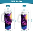 thumbnail image 6 of Yayeee 30oz Double-Wall Insulated Stainless Steel Tumbler with Handle Bottle, Purple Neon Road, 6 of 8