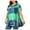 Green womens tops summer, variant on USSUMA Plus Size Pleated Flowy Summer Tops for Women 2022 Trendy Tie-Dye Gradient Womens Tunic Tops V Neck Basic Shirts Tees Short Sleeve Dressy Blouses for Women