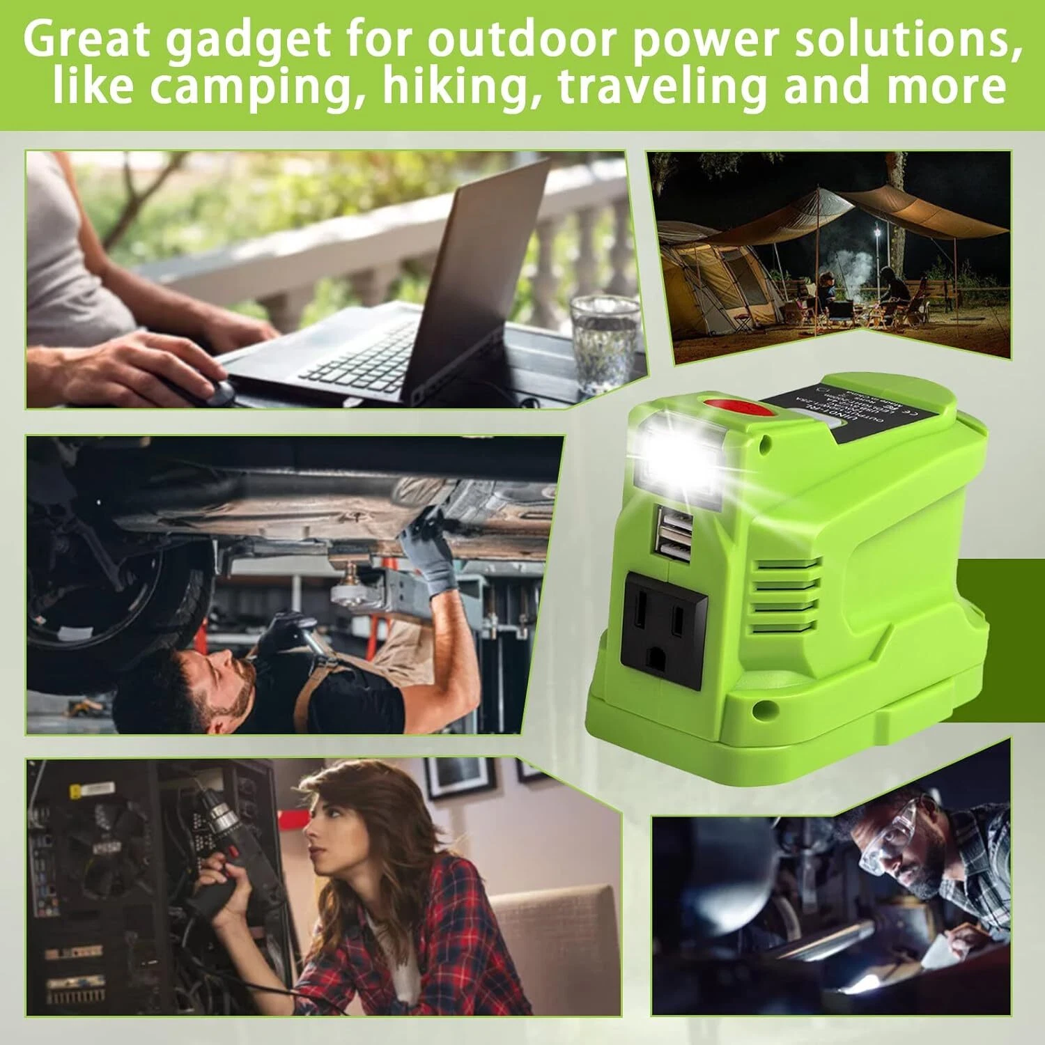 150W Power Inverter Generator for Ryobi 18V Li-ion Battery Power Station 110V