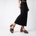 thumbnail image 4 of Cushionaire Slate Faux Wooden Heel Sandal, Comfortable Platform Sandals with Chunky Heels for Women, Wide Widths Available, 4 of 13