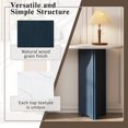 thumbnail image 6 of 53.9" Modern Console Table with Oval Marble Top, Rustic Couch Table Behind Sofa for Living Room, Entryway, Hallway, Foyer, Navy, 6 of 18